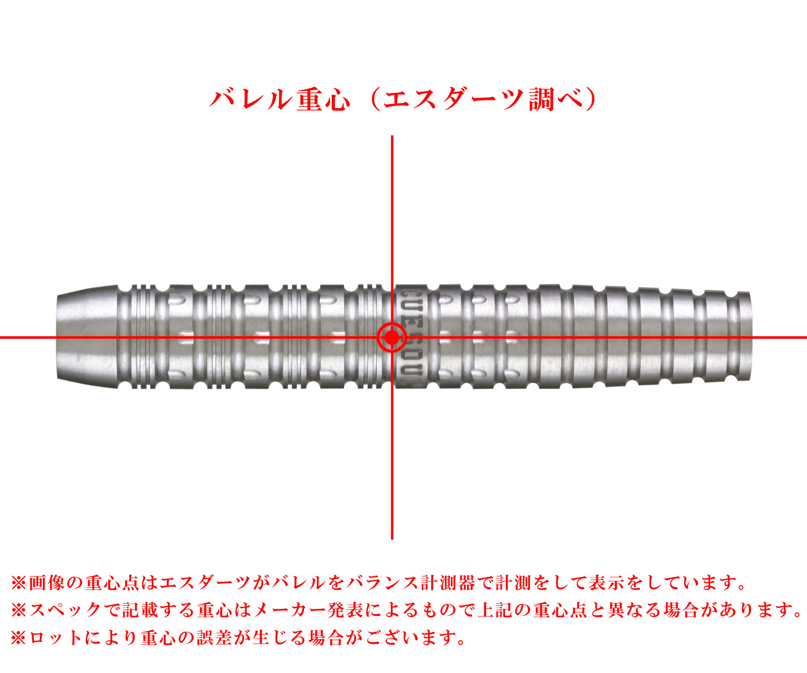 CUESOULDIO Tomoya Tsumura Model 's barell center of gravity image.