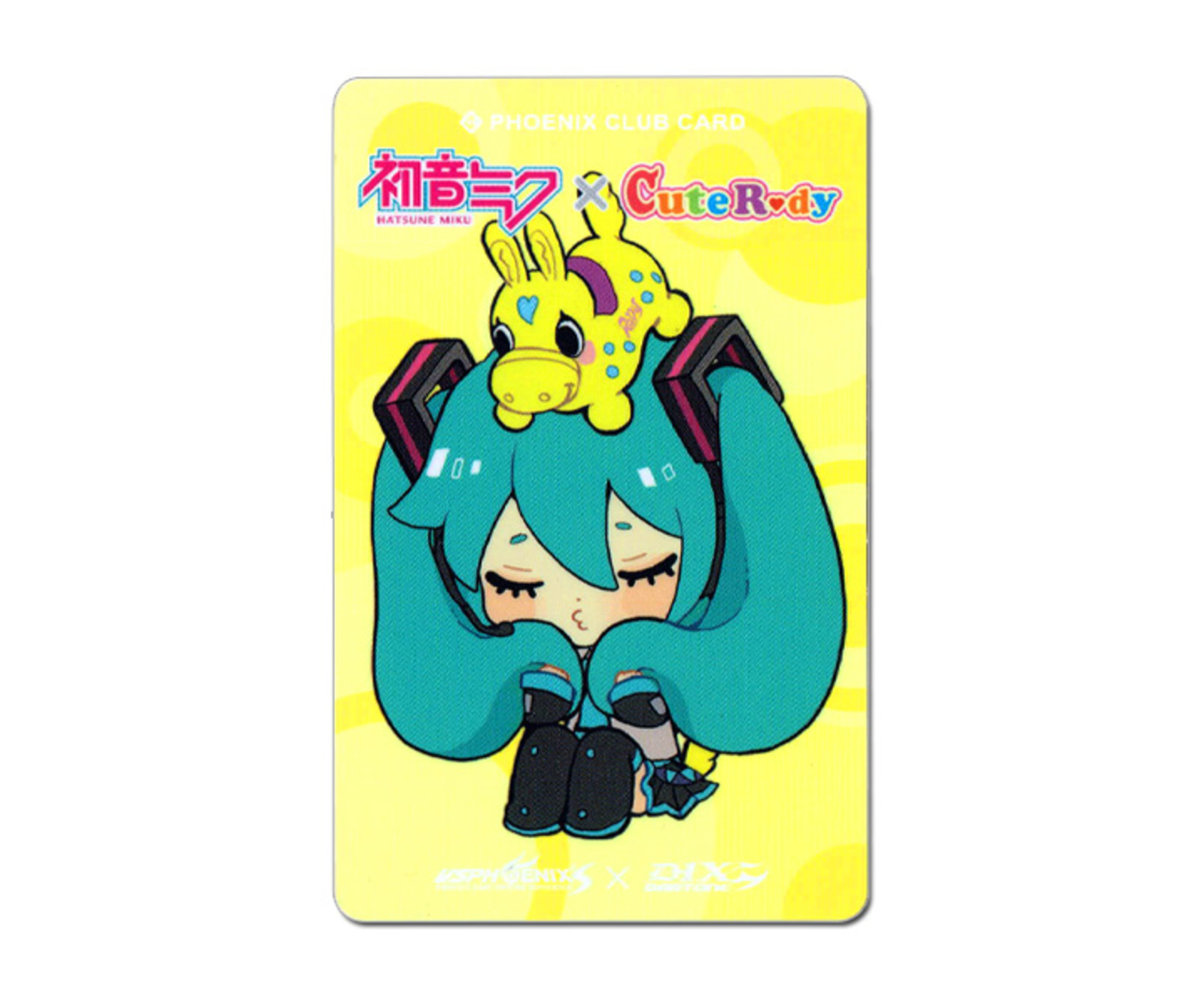 ダーツゲームカード【フェニックス】初音ミク＆CuteRody イエロー 縦